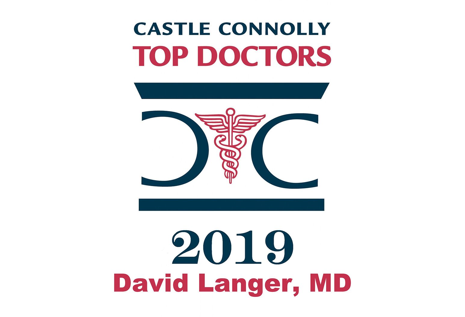 Castle Connolly Top Doctor 2019, David J. Langer MD